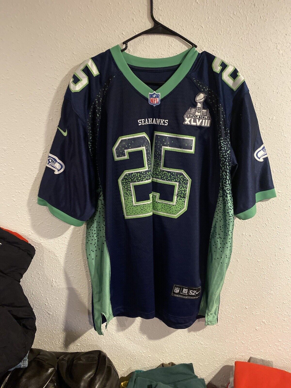Nike Seattle Seahawks Richard Sherman Super Bowl football jersey