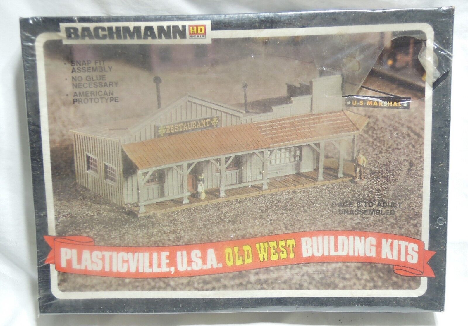 HO 2911 Bachmann / Plasticville USA Marshall\'s Office and Restaurant 45151 NIB