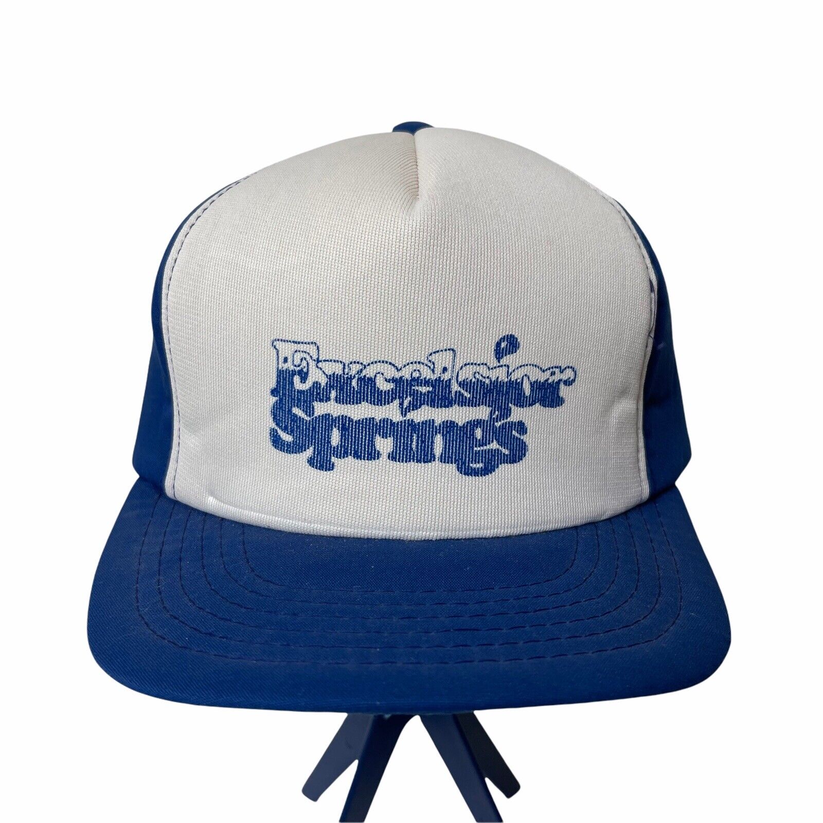 Vintage Snapback Excelsior Springs Missouri Hat Cap Blue White Foam Adjustable
