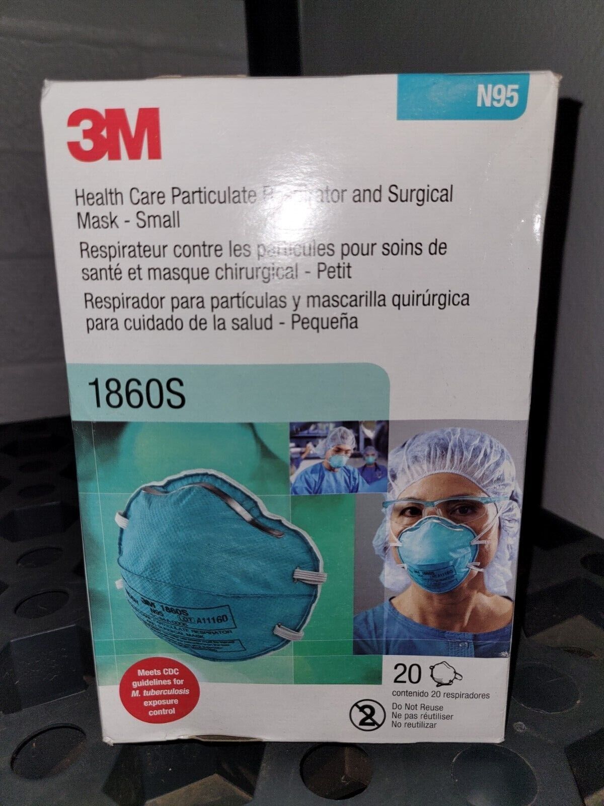 3M NIOSH 1860S N95 Health Care Particulate Respirator Surgical Mask NEW 04/2026 