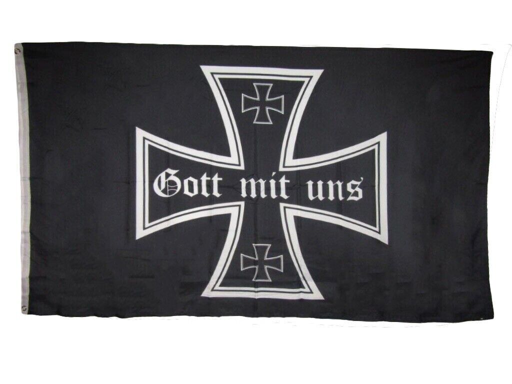 3x5 German JACK Gott Mit Uns Rough Tex Knitted Flag 3'x5' Banner