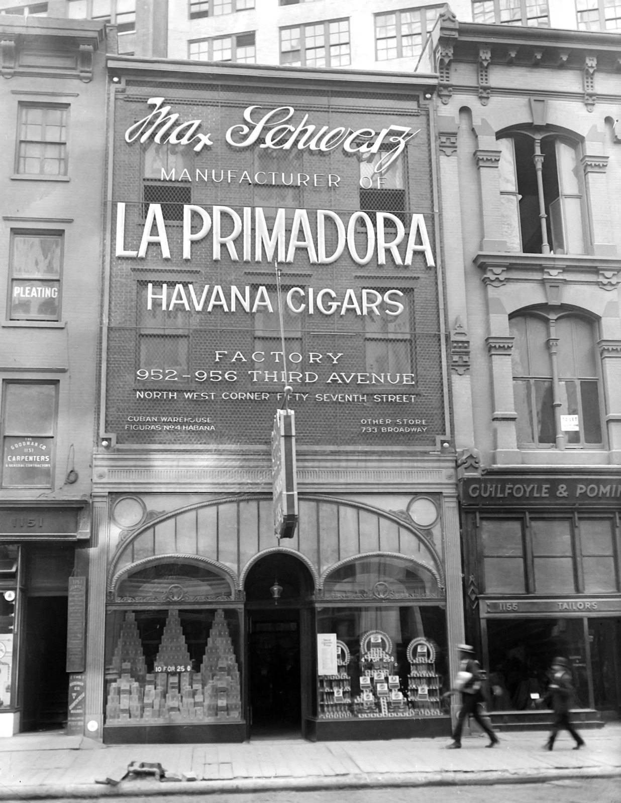 1915-1920 Max Schwearz Cigar Shop Vintage/ Old Photo 8.5\