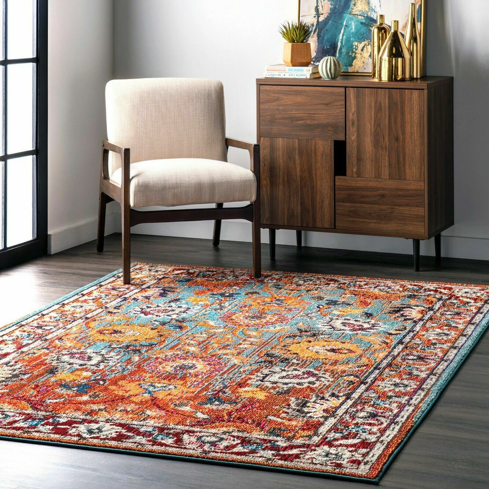 nuLOOM Traditional Transitional Vintage Floral Mallory Multi Area Rug