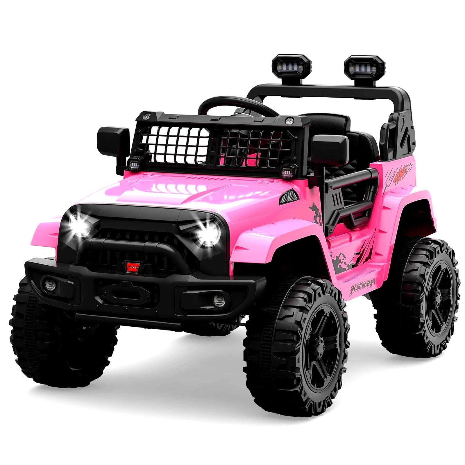 Pink 35W Kids Electric Ride On Truck 12V Battery Powered Car + Remote Control
