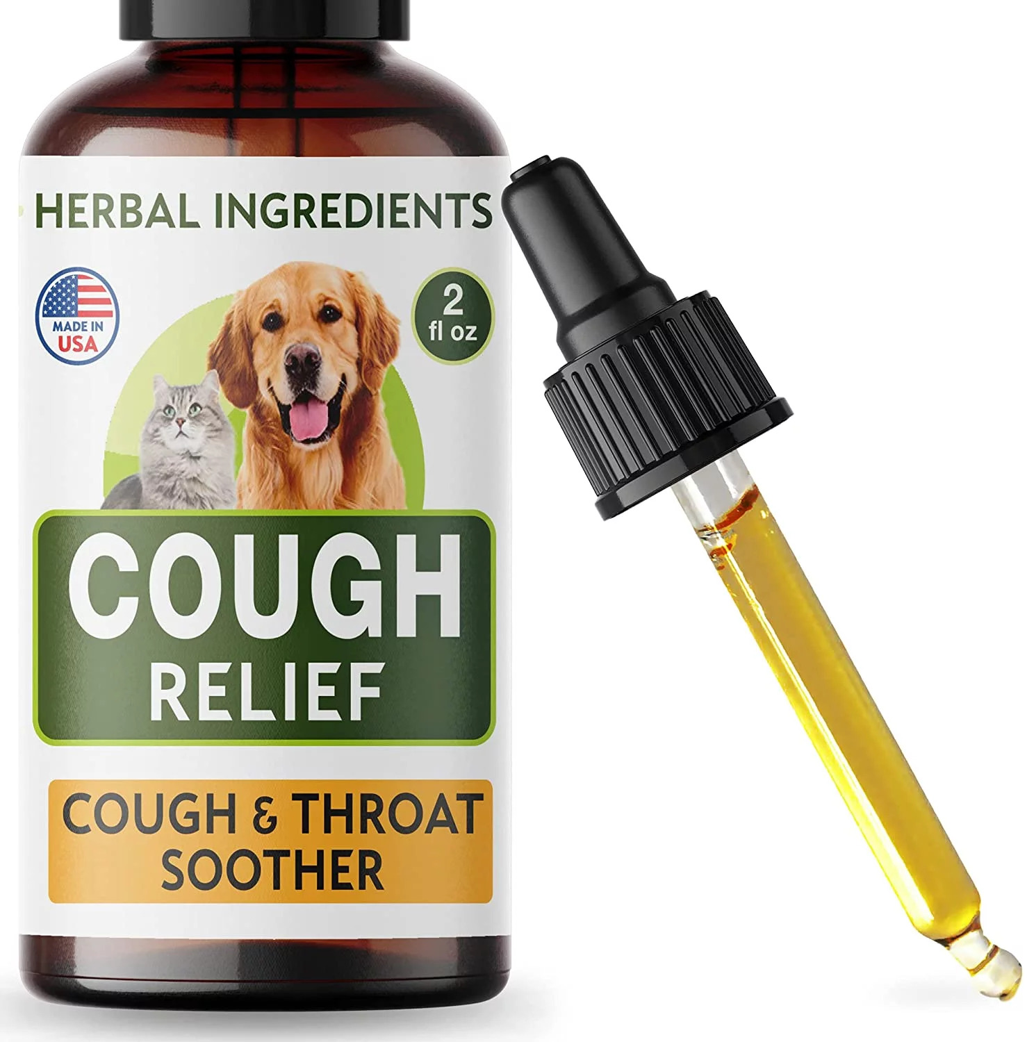 Herbal Kennel Cough Treatment for Dogs Cats Made in USA Dog Allergy Cat Asthma