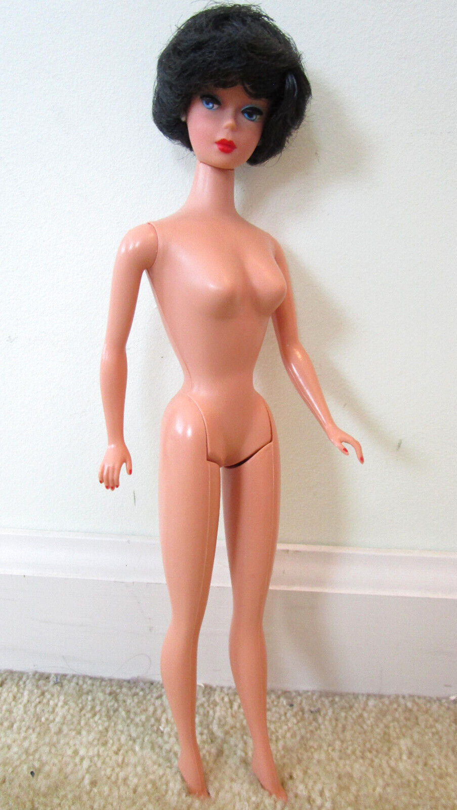 Mattel Reproduction Brunette Bubblecut Barbie Doll Nude OOAK