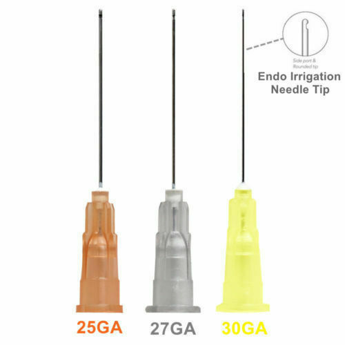 Dental Disposable Endo Irrigation Needle 25G/27G/30G Syringe Tips Notched 1 Hole