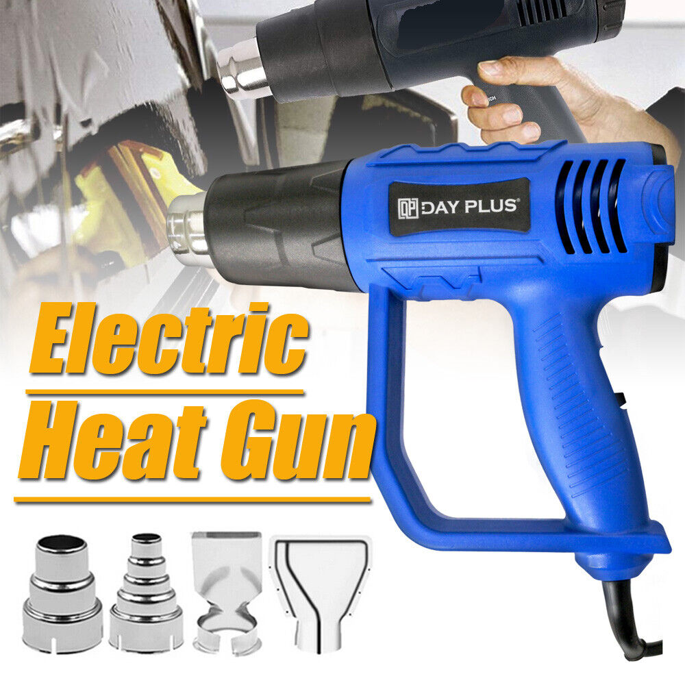 Professional Hot Air Heat Gun Variable Temperature Paint Stripper+4Nozzles 1500W
