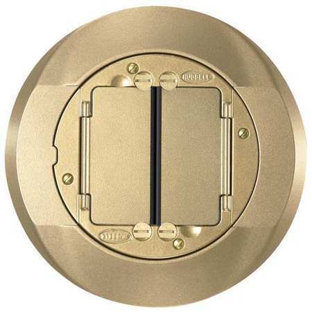 Hubbell Wiring Device-Kellems S1cfcbrs Floor Box Cover Carpet Flange,Brass