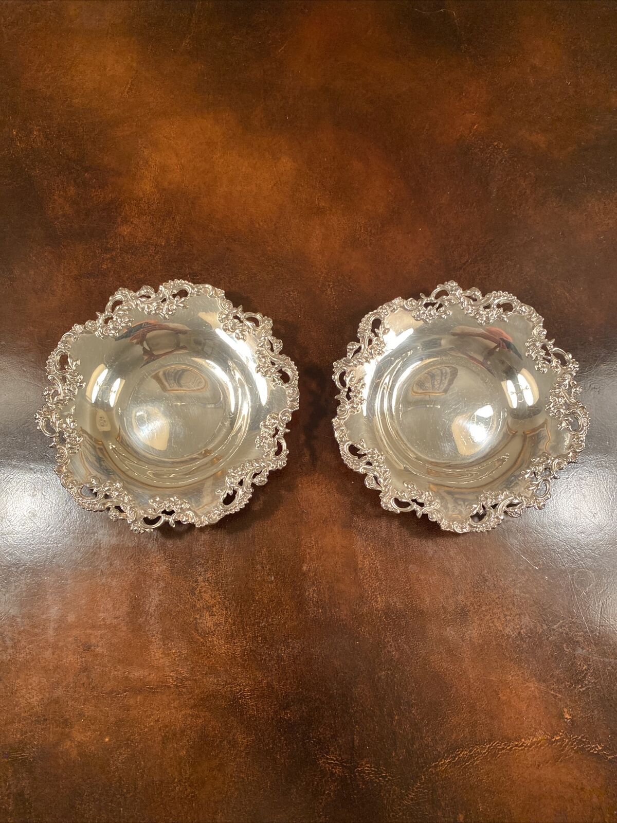 Two (2) Theodore B. Starr Sterling Silver Bowls / Candy Dishes with No Monogram