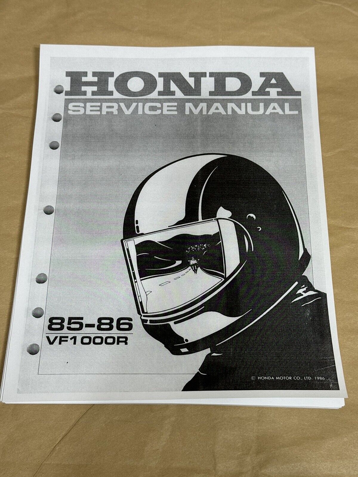 3hole punch Official Service Shop Repair Manual 1985 1986 Honda VF1000R VF1000 R