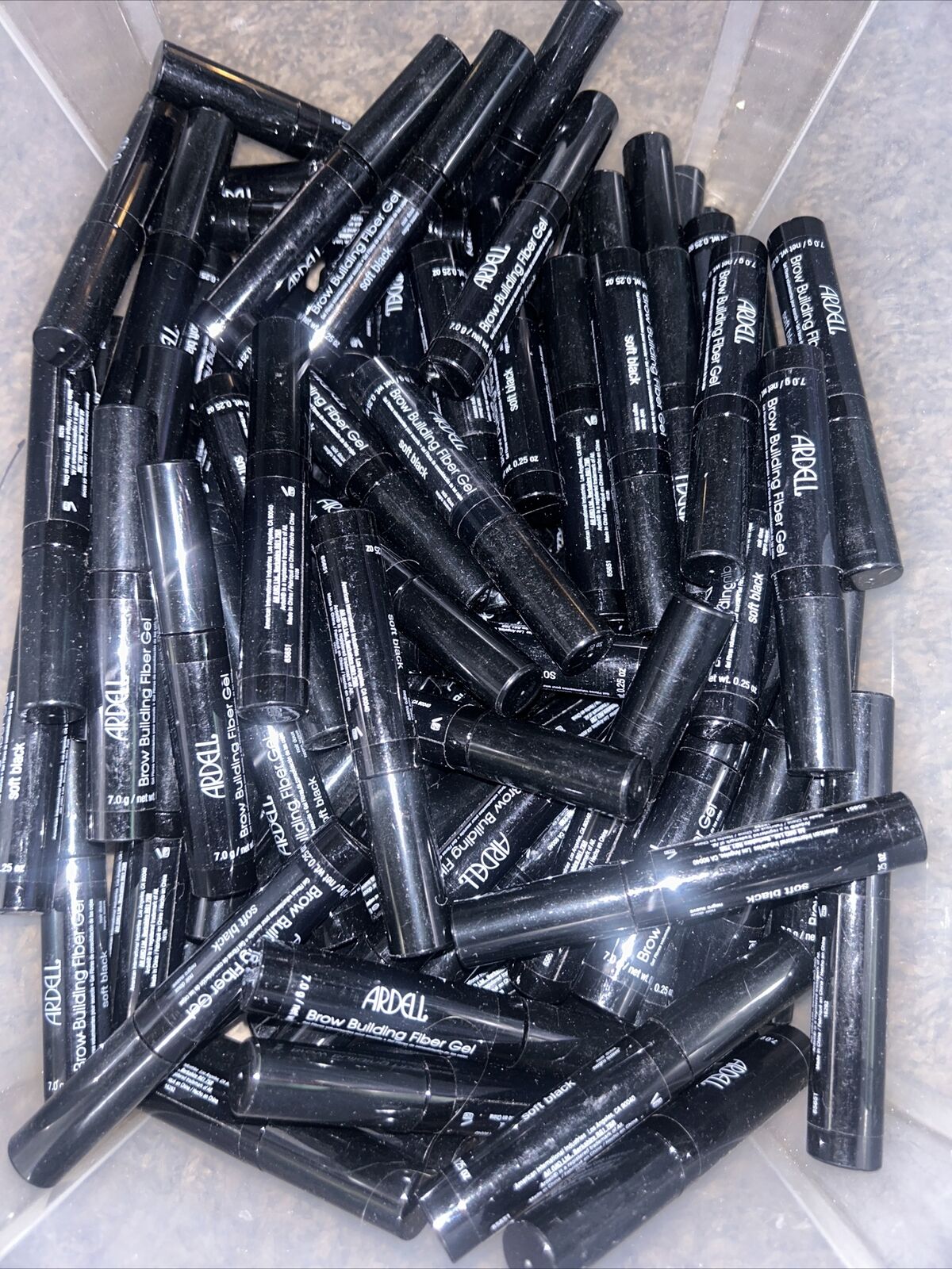 50pc Lot- ARDELL  BROW BUILDING FIBER GEL SOFT BLACK full size - Uncarded