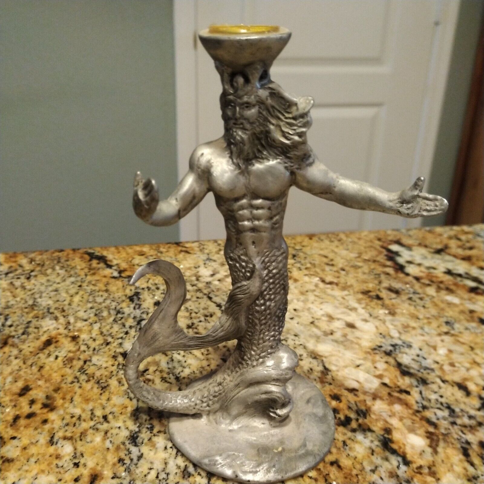 Handcrafted bronze Cast Iron sculpture Poseidon 6\