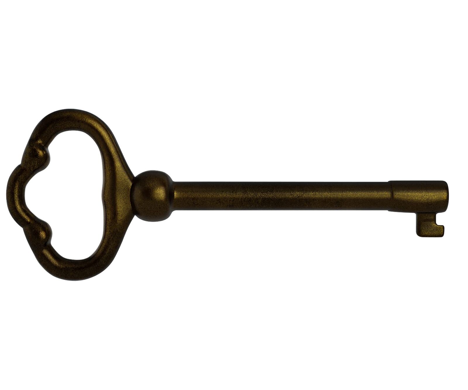 KY-2AB Antique Brass Plated Hollow Barrel Skeleton Key (Pack of 1)