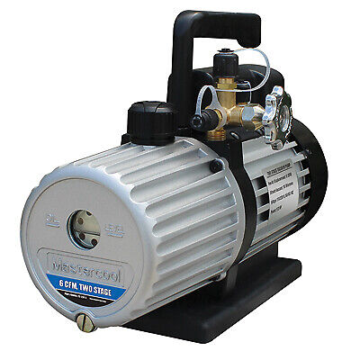 Mastercool 90066-2V-110-B 2-Stage Vacuum Pump, 6 cfm, 1/2 hp