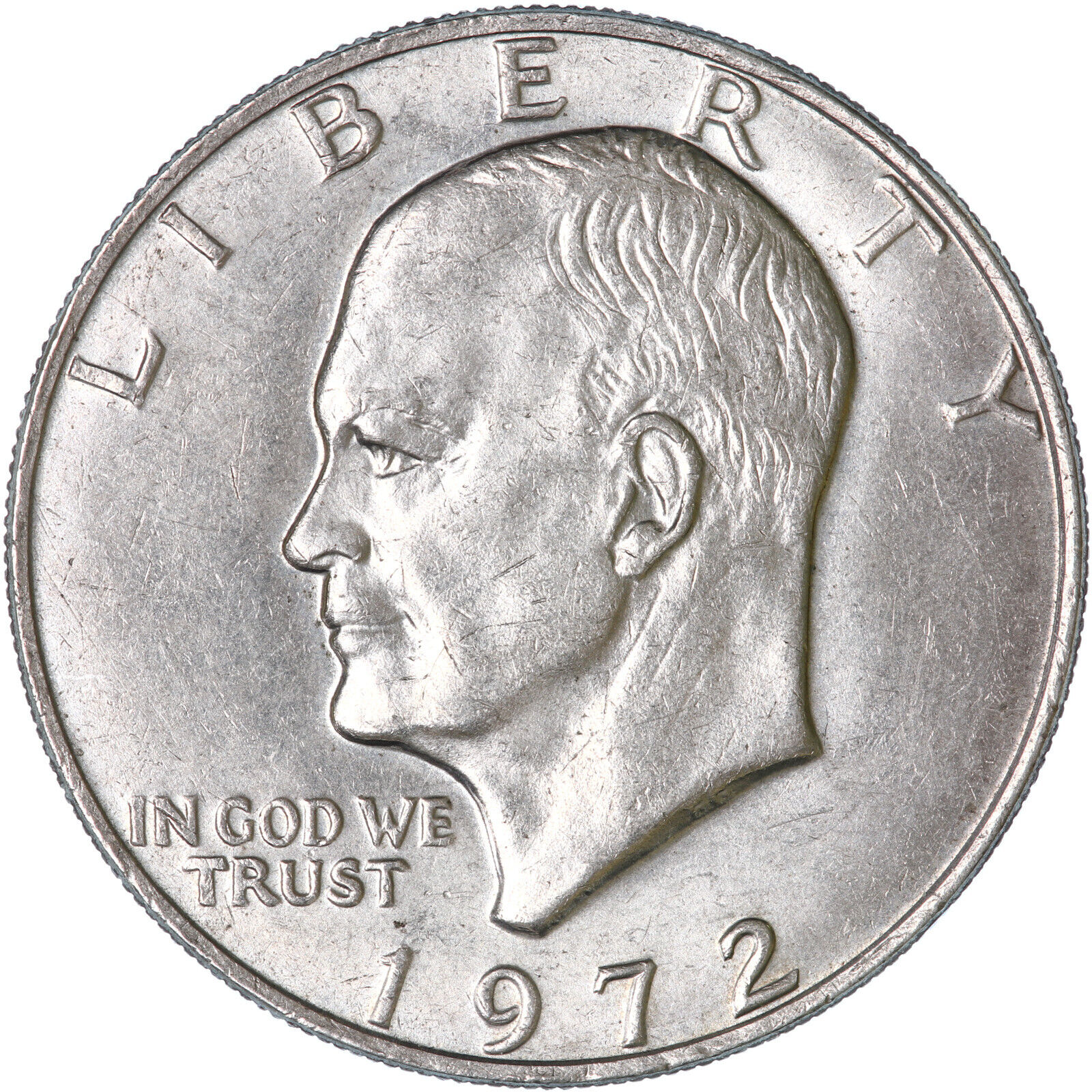 1972 (P) Eisenhower Dollar Type 1 AU+ Ike