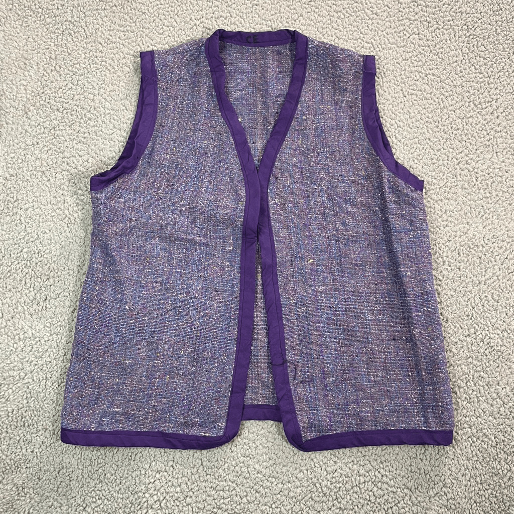 Vintage Southwestern Mexican Native American Vest Adult Purple One Size