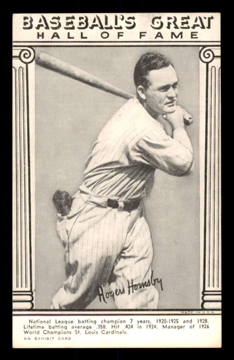 1948 W464 Baseball's Great HOF Exhibits #15 Rogers Hornsby EX/EX+ Cardinals 5649