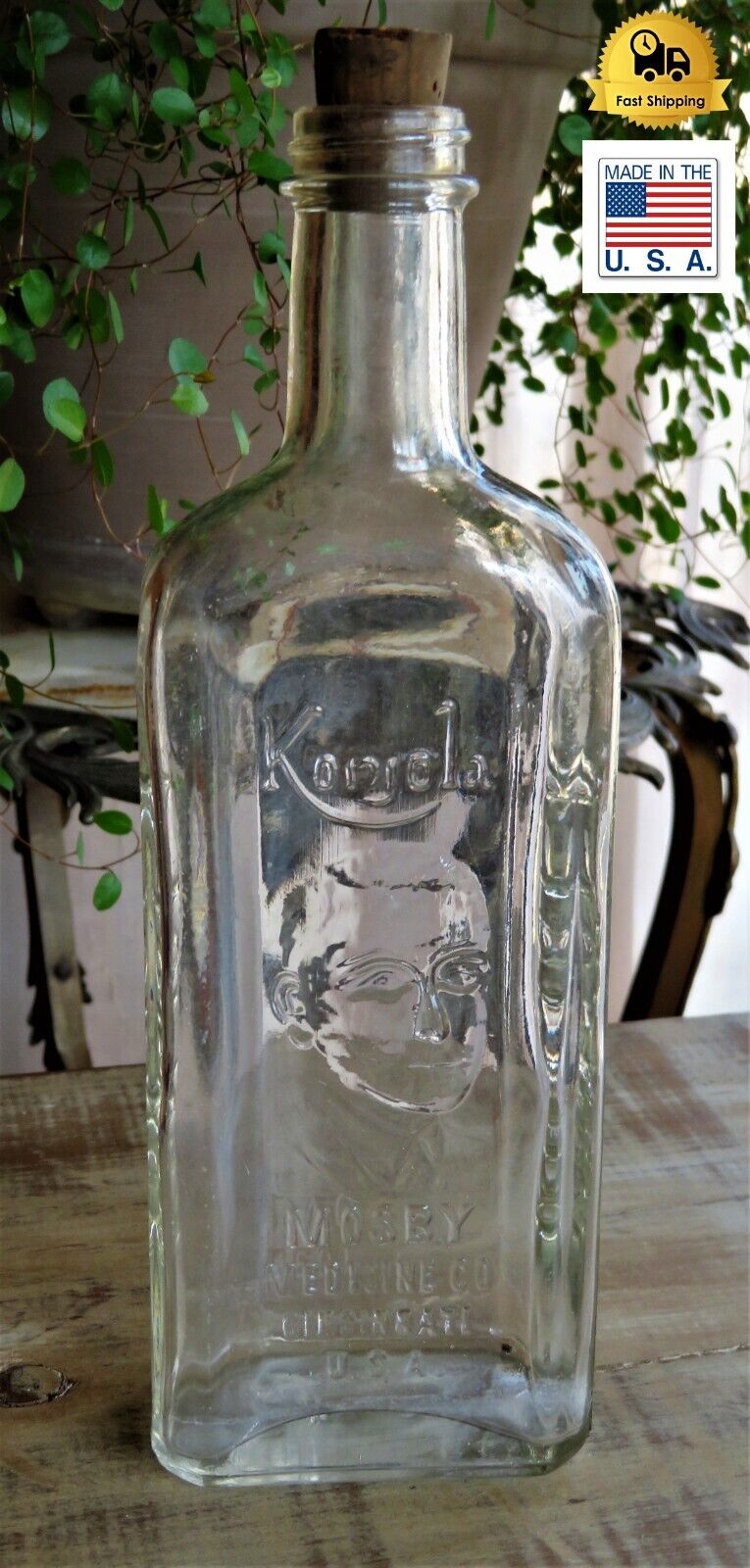 Antique Prohibition Glass Bottle Mosby Medicine Co Quack