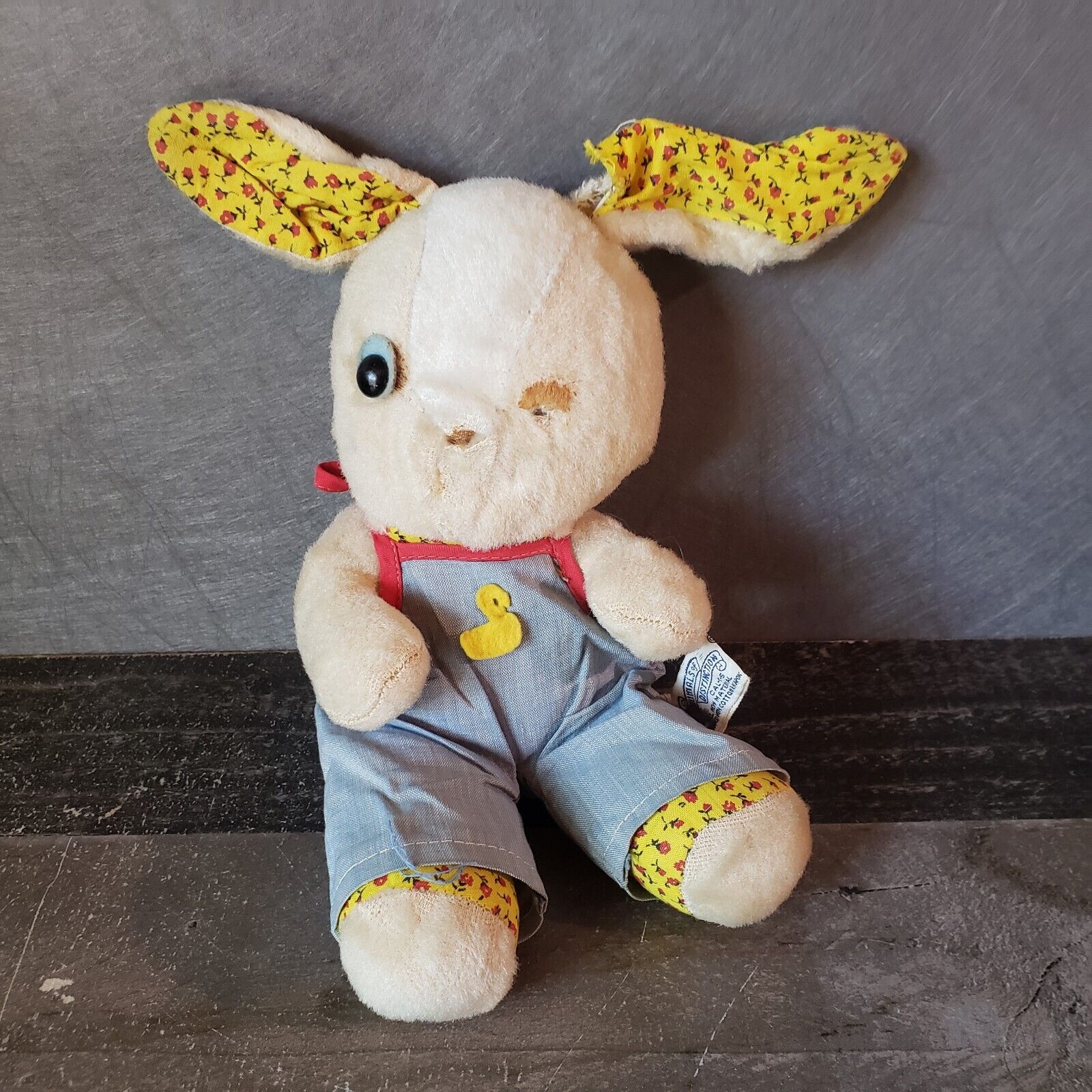 Vintage Knickerbocker Plush Bunny    distressed needs love 