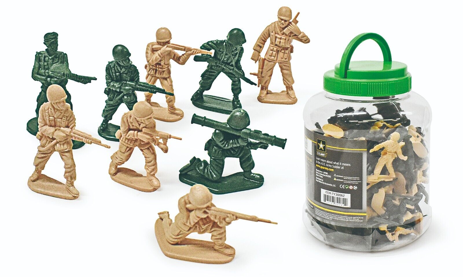 U.S. ARMY 100PCS Classic Army Men Toy Soldiers Military Officially Licensed