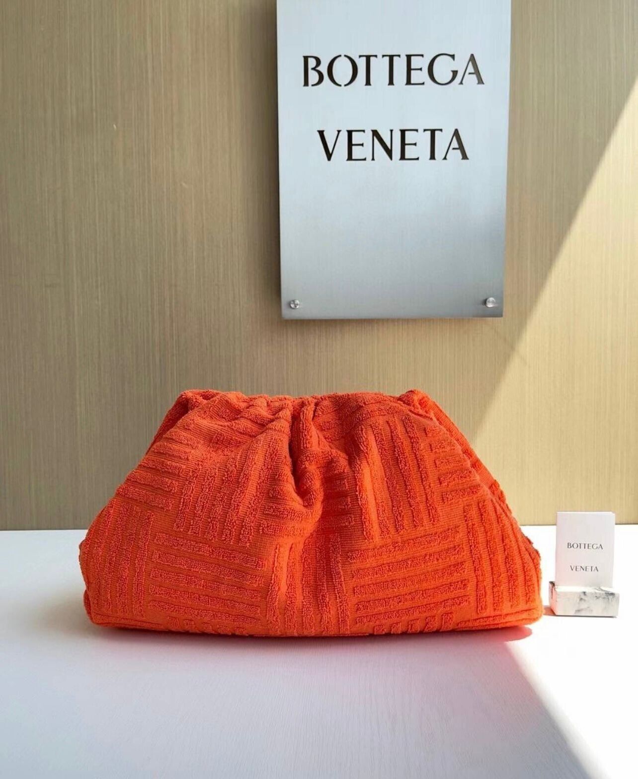  Bottega Veneta Teen Terry Pouch in Orange - Limited Edition