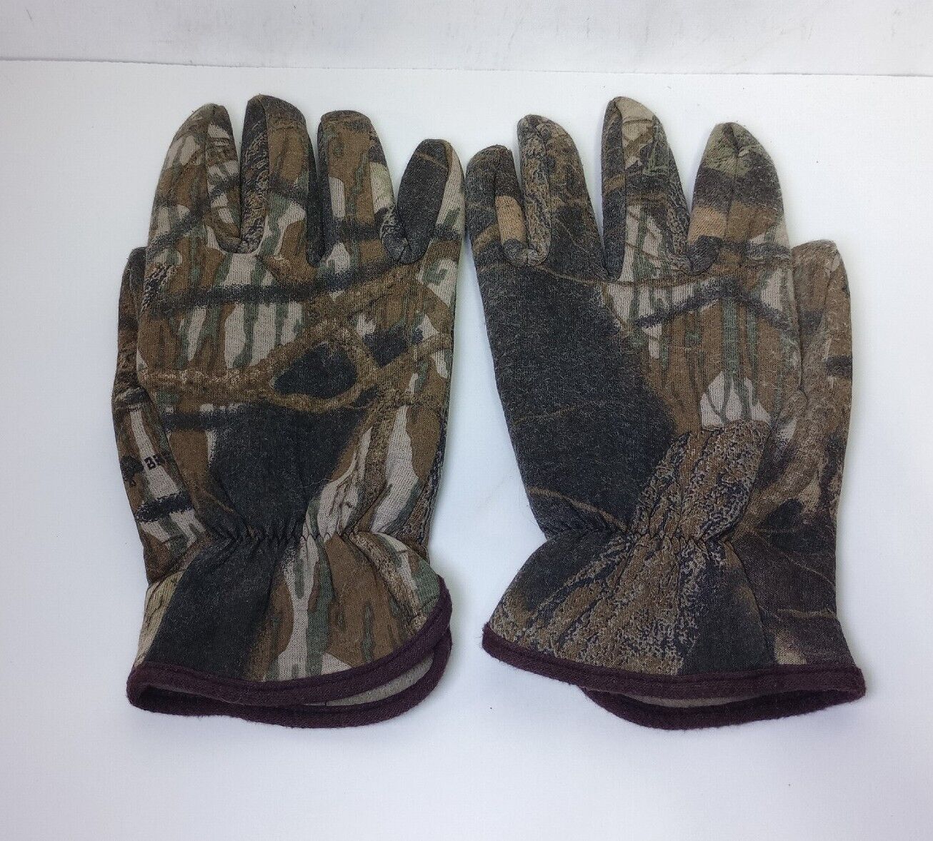 Vintage Mossy Oak Breakup Camouflage Hunting Gloves Lightweight Fits XL