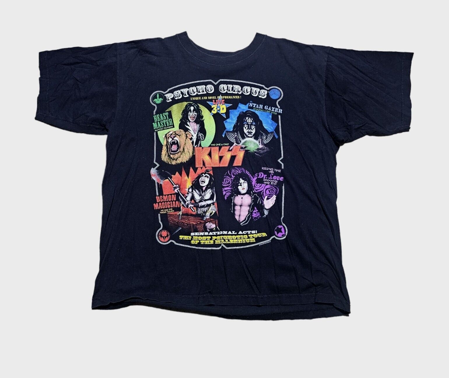 Vintage 1998 Kiss Psycho Circus Live Tour T-Shirt Men\'s Size XL