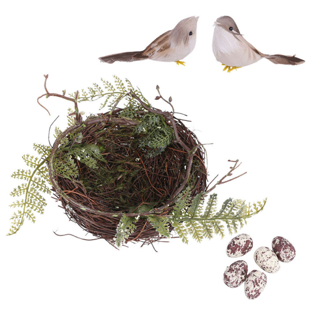 1 Set decorative rattan nest decor birds nests decorations of Decorative Bird