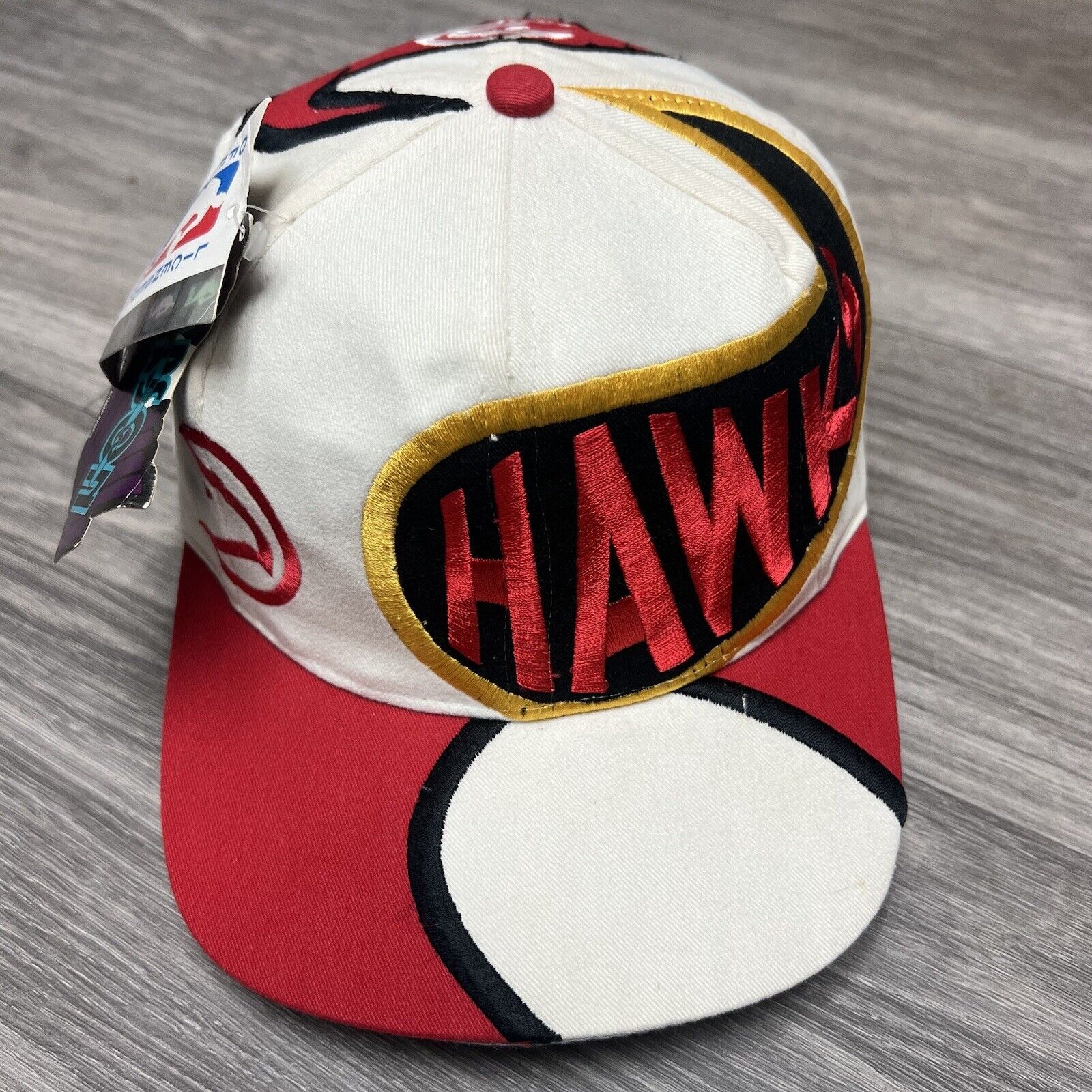 Vintage 90s Drew Pearson Atlanta Hawks Snapback Hat Cap NBA RARE Basketball