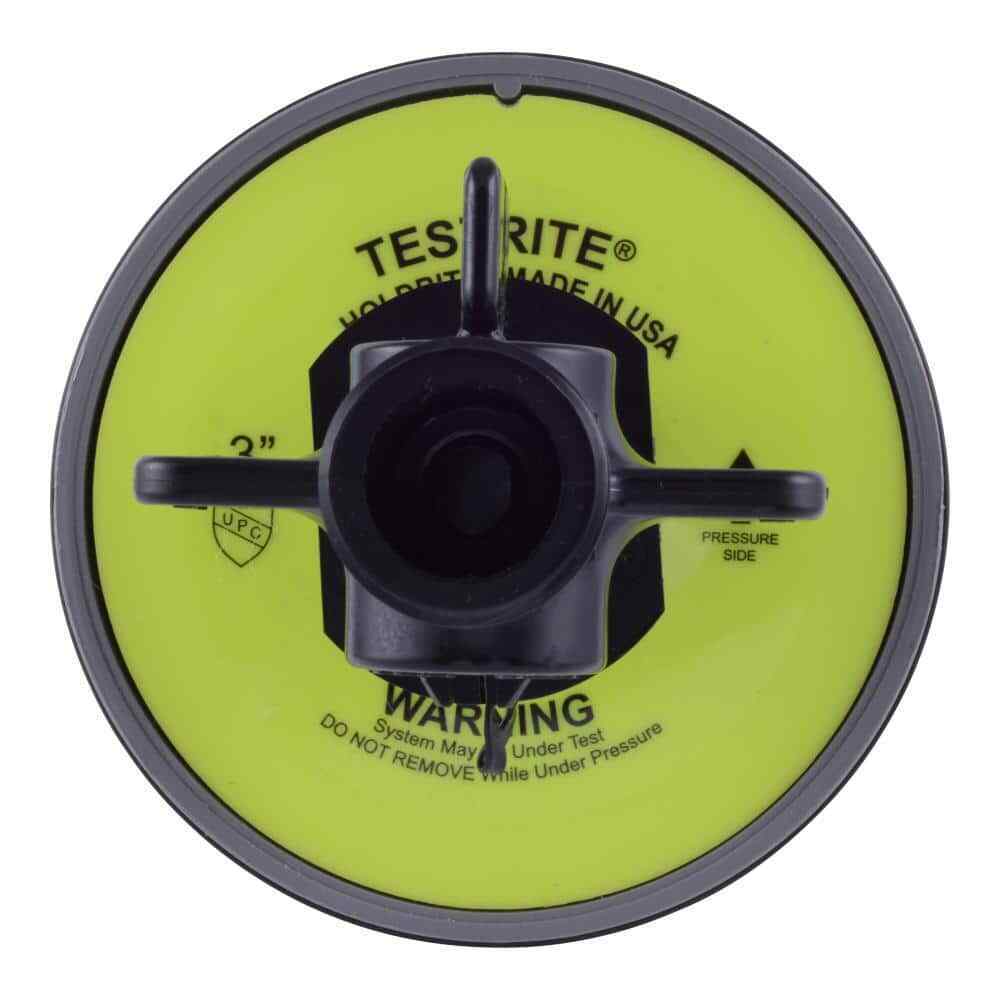 HOLDRITE Testrite 3 in. PVC Schedule 40 Test Plug with Valve Fitting, Gray