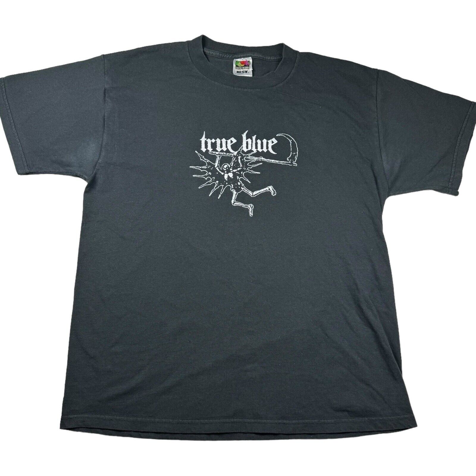Vintage True Blue T-Shirt Sz L Hardcore Cro-Mags Bad Brains Leeway Merauder NYHC