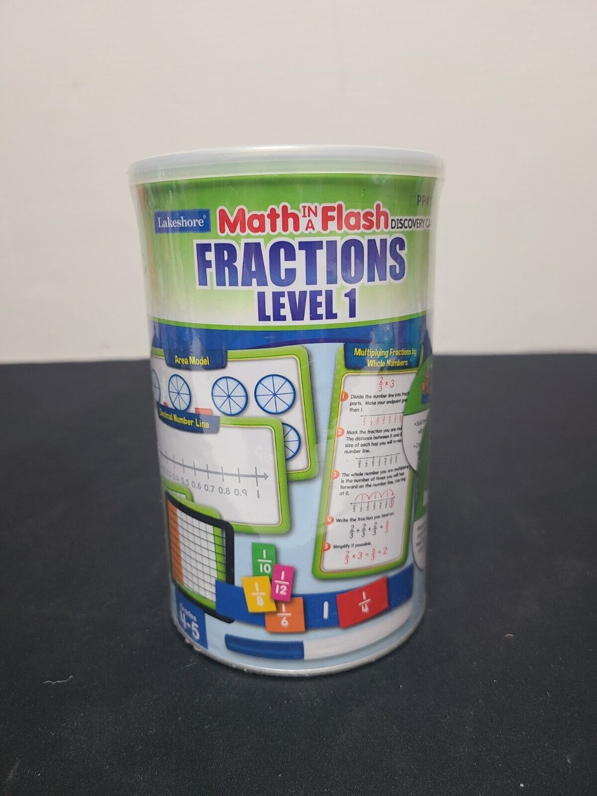 Lakeshore Math In A Flash Fractions Level 1 Discovery Can - Gr. 4-5 PP413 Sealed