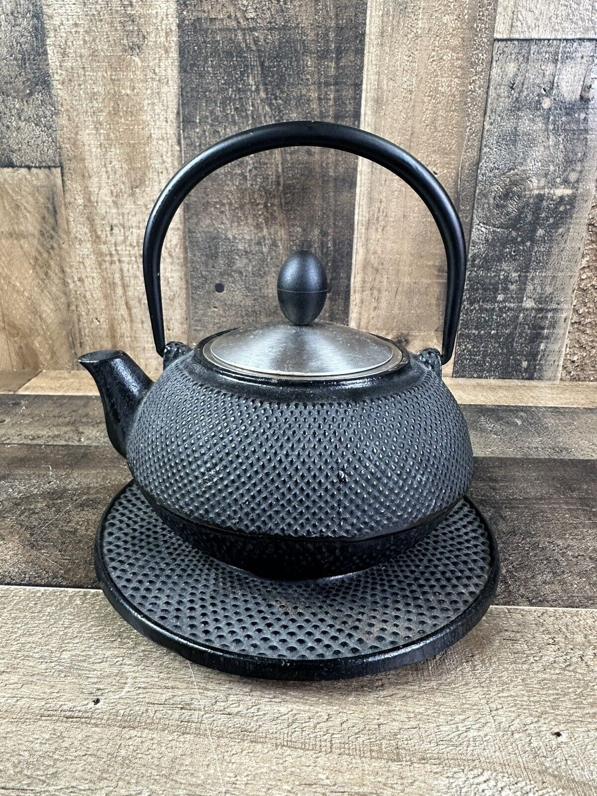 Vintage Japanese Cast Iron Teapot  Oriental Brewing pot