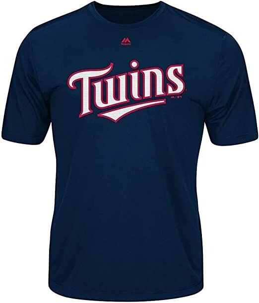 Minnesota Twins MLB Men\'s Cool Base Evolution Crew Neck T-Shirt MED - XXL