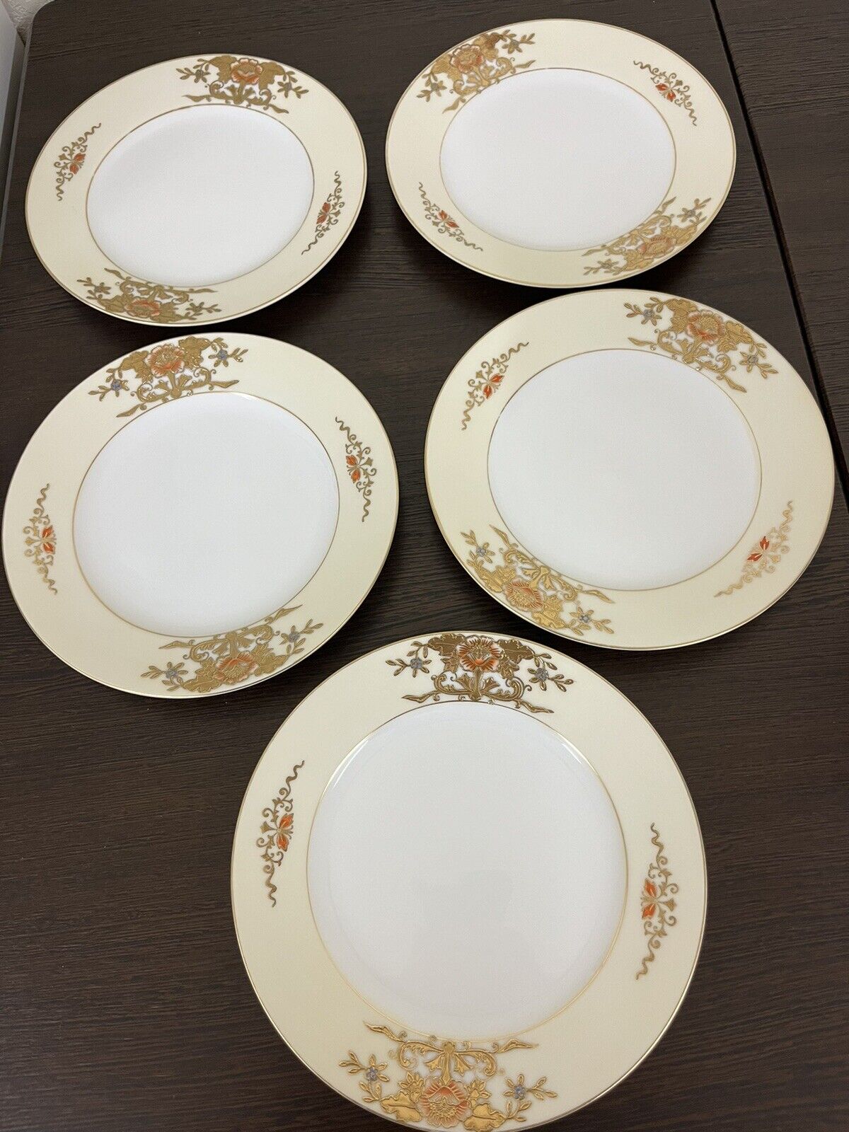 5 PIECES OF NORITAKE RED \