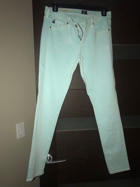 AG Jeans the legging ankle super skinny ankle Turquoise 28R Pre Owned