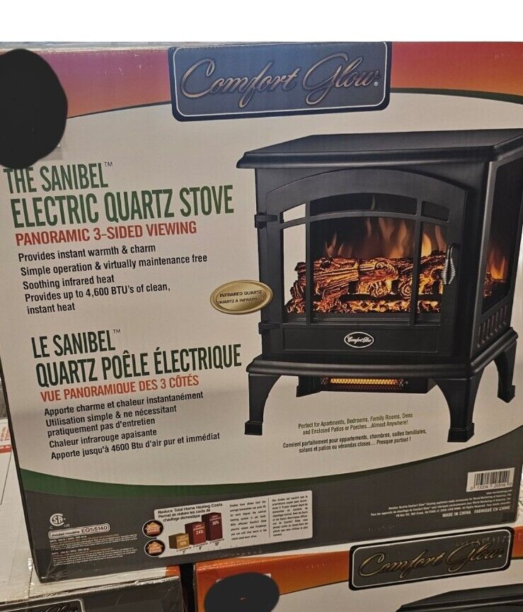 Sanibel Fireplace Stove Heater Comfort Glow Infrared Electric Panoramic