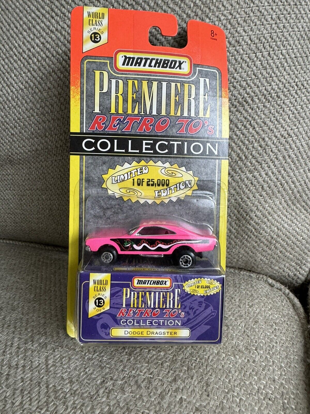 Matchbox PREMIERE 70\'s Retro Collection Dodge Dragster PINK 1/64