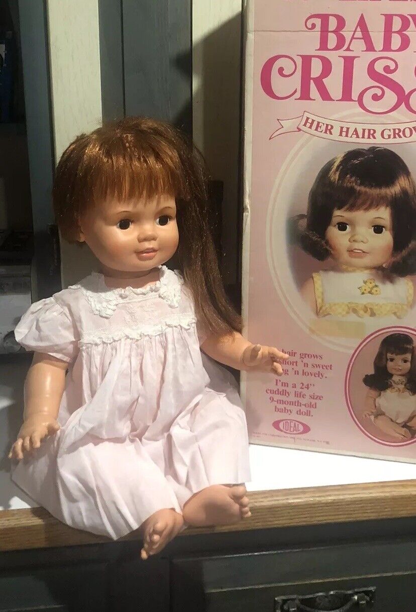 Vintage 1972 Baby Crissy Doll GHB-H-225 Lifesize 24”Doll w/box VGC