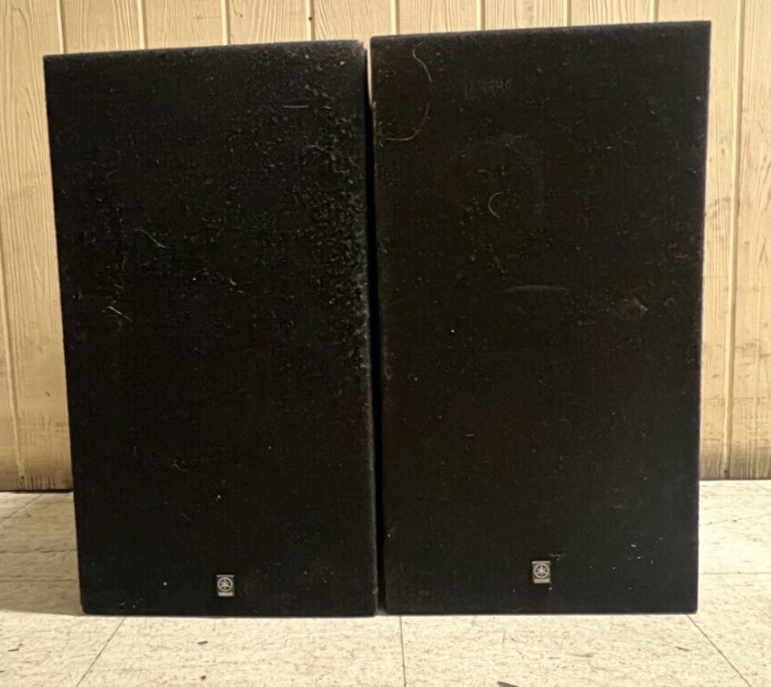 VTG Yamaha NS-500 Large 2-Way Black Wood Speaker System Pair | Working