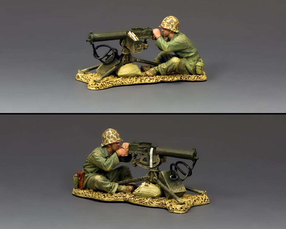 KING & COUNTRY U.S.M.C. USMC045 U.S. MARINE FIRING M1917 BROWNING MACHINE GUN MB