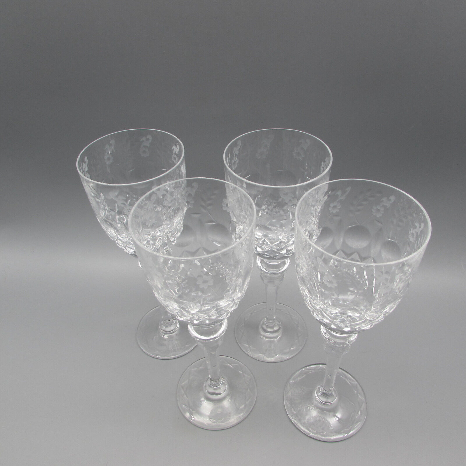 Rogaska Cut Crystal GALLIA Wine Glasses - Set of Four
