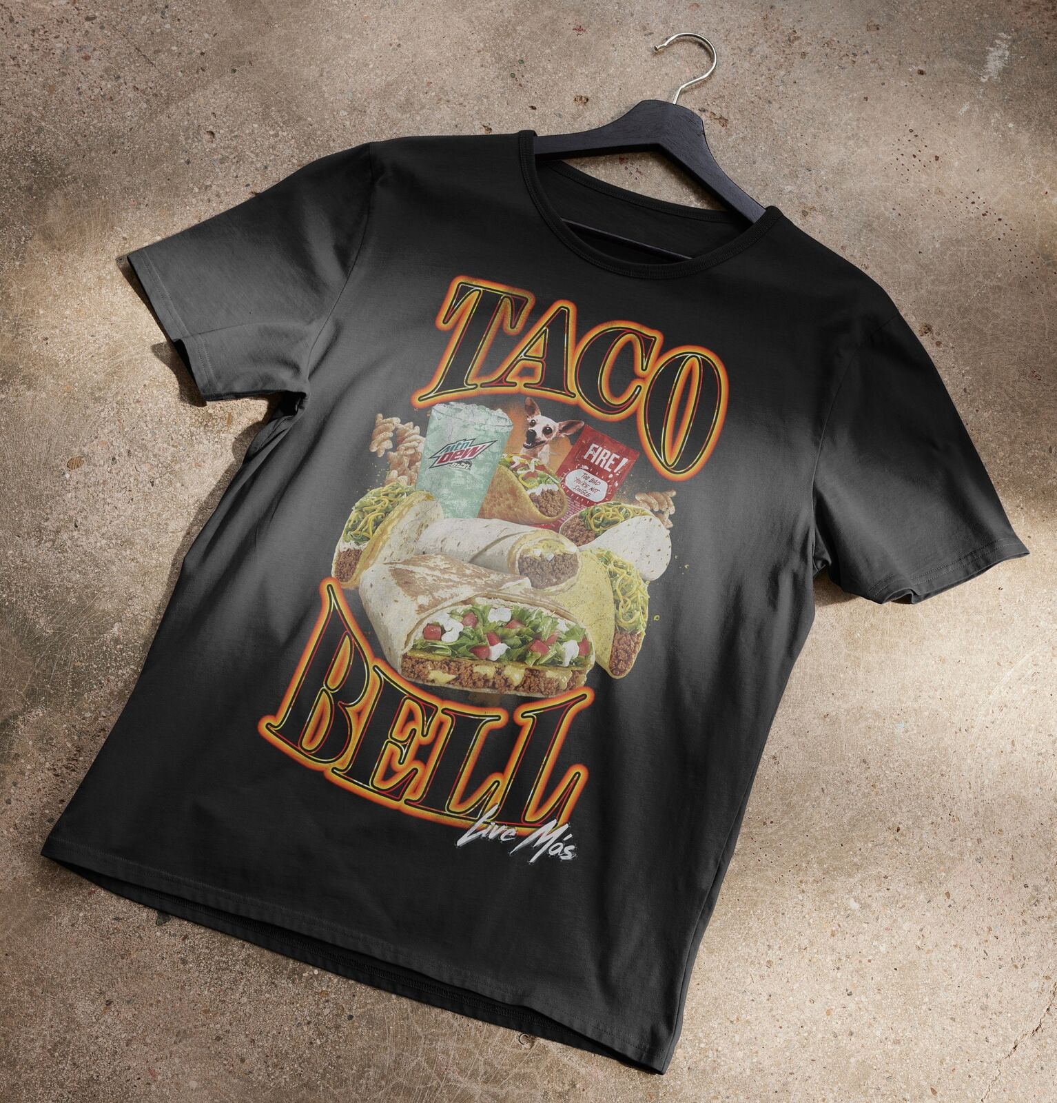 Taco Bell Chain Fast Food Restaurant Retro 90\'s Vintage T-Shirt, Size S-5Xl