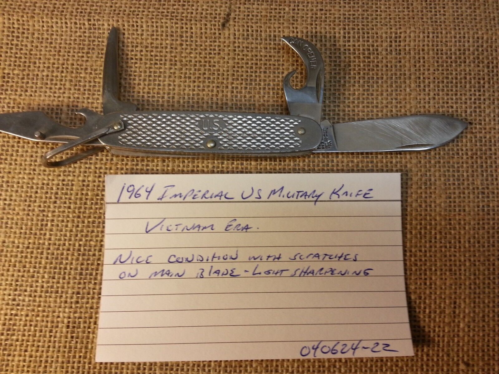 Vintage 1964 U.S. Military Imperial MFG Pocket/ Utility Knife