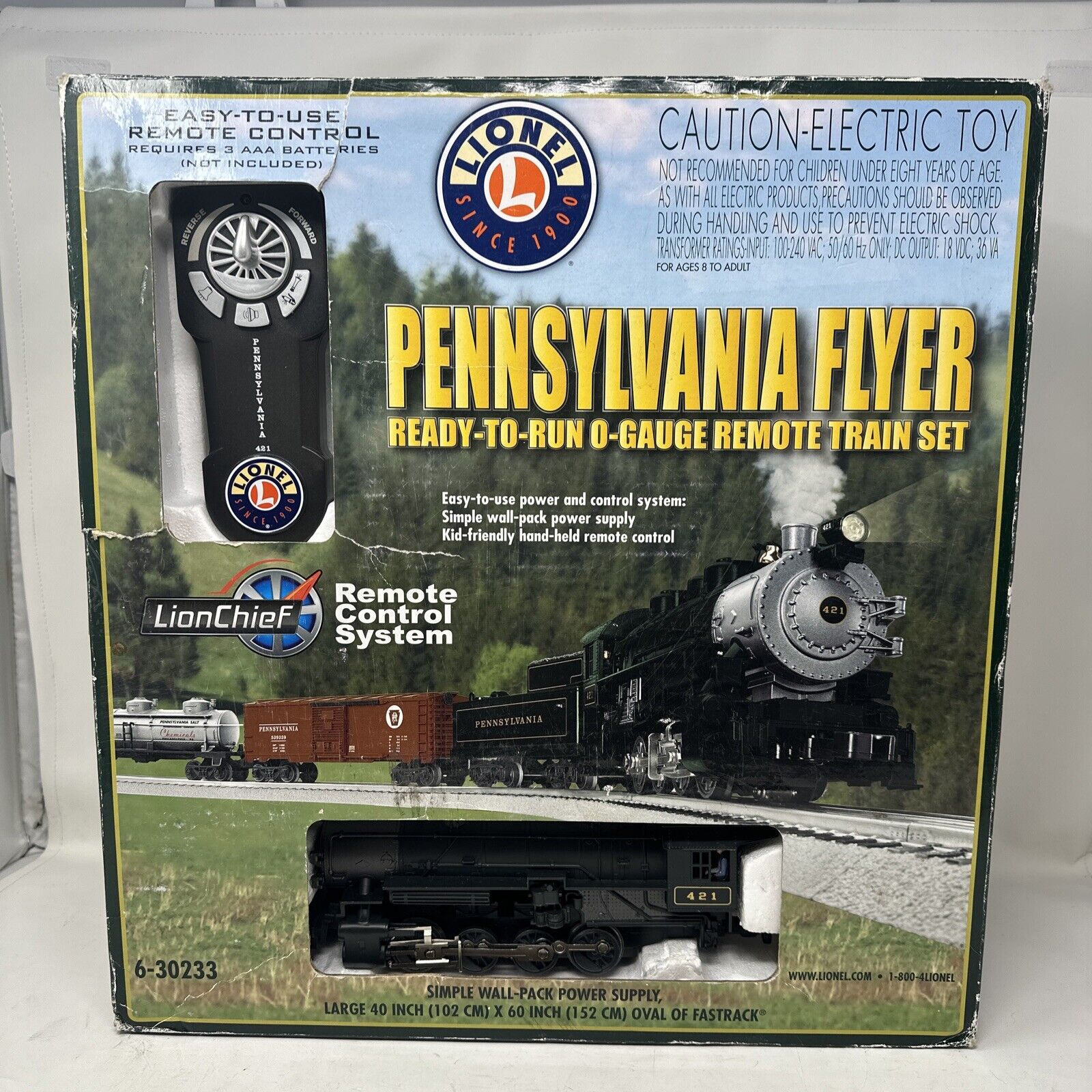 Lionel 6-30233 O Pennsylvania Flyer LionChief Steam Freight Train Set