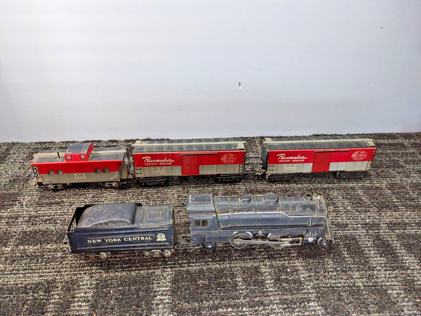 Marx 999 Die Cast Toy Steam Locomotive O Gauge Train Engine, Tender & Cars 