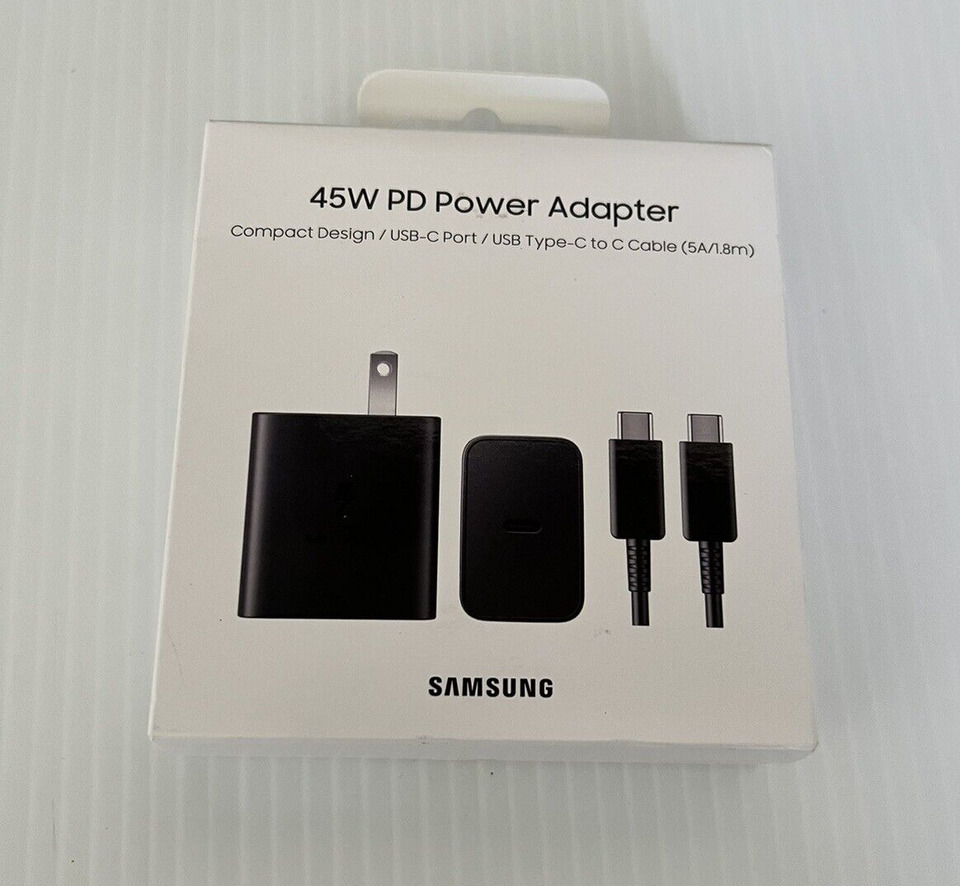 Original Samsung T4510 45W PD Super Fast Power Adapter & USB-C Cable Ver. 2023