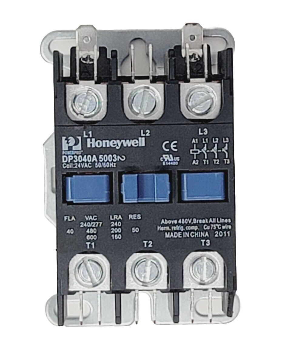 Honeywell DP3040A 5003 24 Vac 3 Pole PowerPro Definite Purpose Contactor (40 A)
