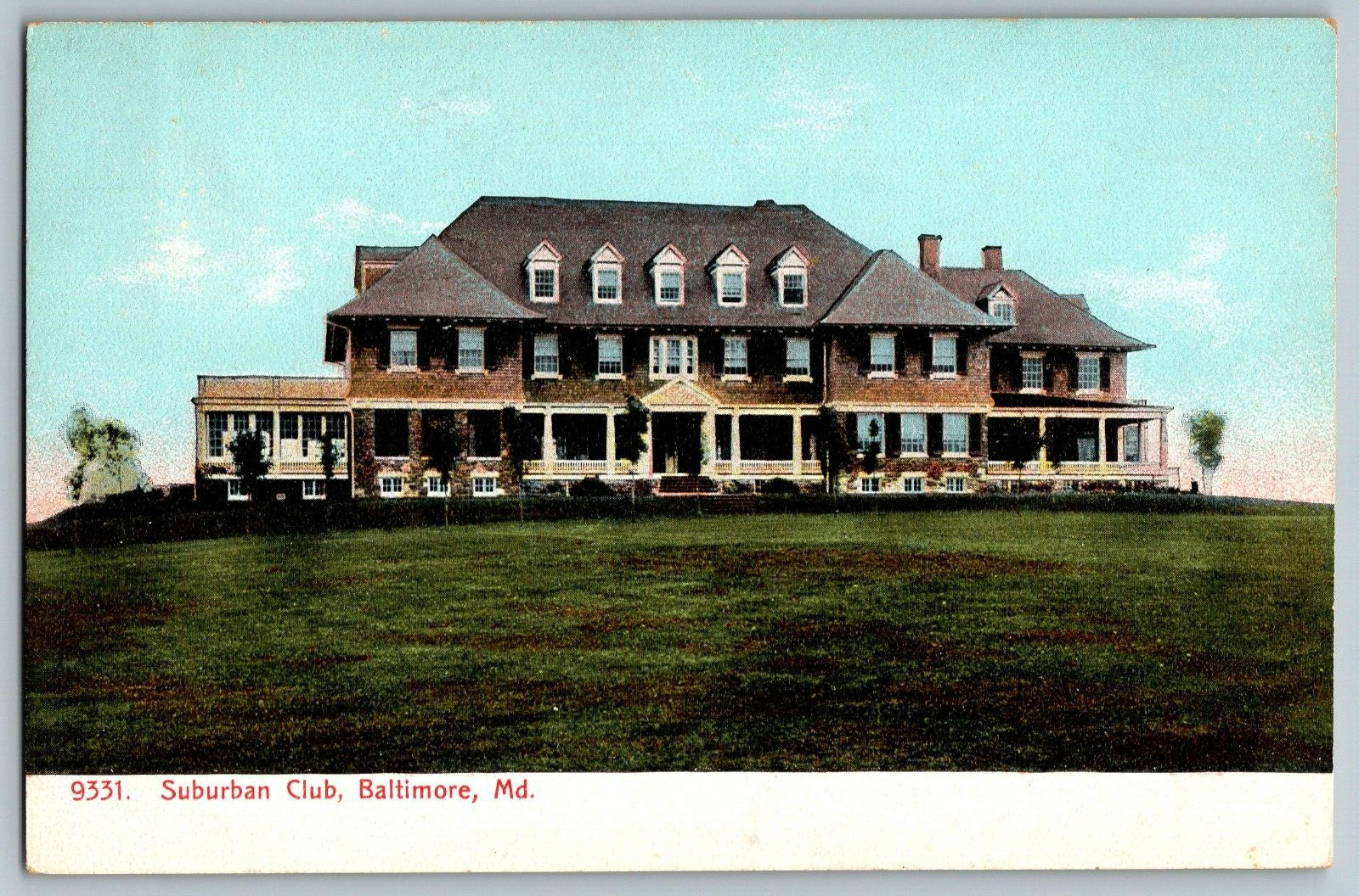 Baltimore, Maryland - Suburban Club - Vintage Postcard - Unposted